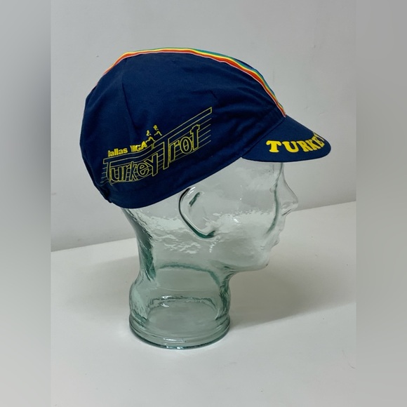 1983 Vintage Rare Dallas YMCA Thanksgiving Turkey Trot Rainbow Running Cap Hat - Picture 11 of 16